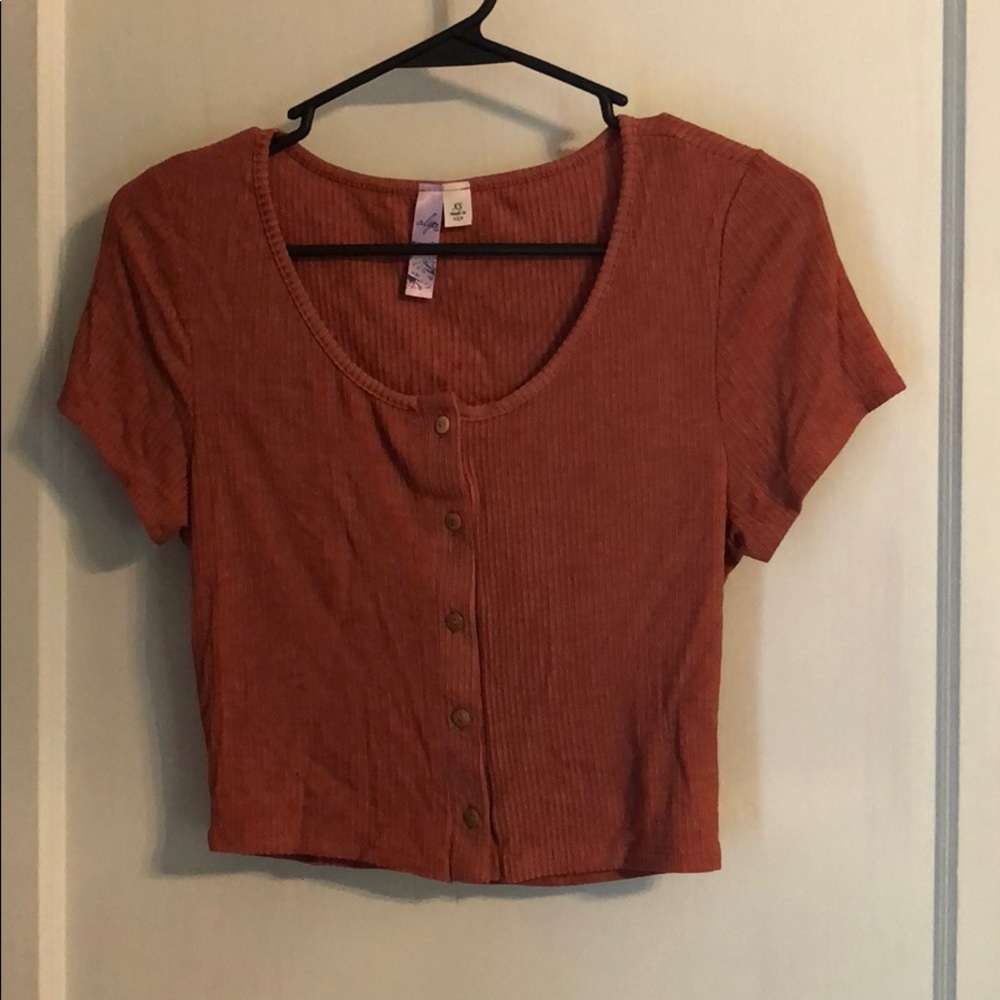 Rust/Mauve Cropped Tee